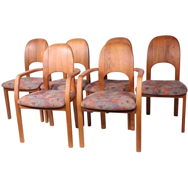 Mid 20th Century Set of Six Danish Mid Century Modern Dining Chairs by Hoostebro Mobelfabrik a/S For Sale - Image 14 of 17