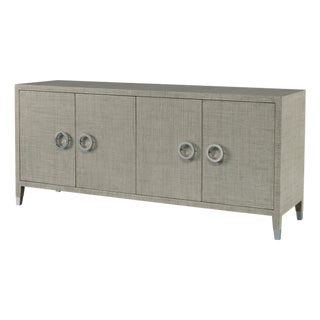 Century Furniture Charleston 4 Door Chest, French Grey For Sale