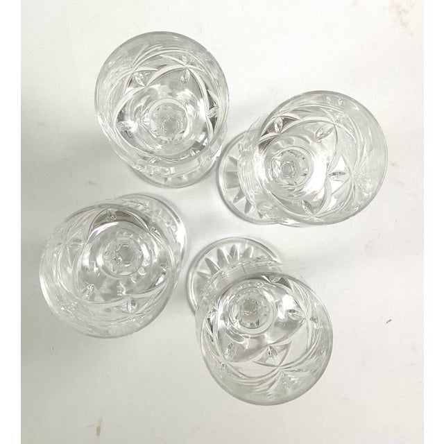 1990s 1990s Cut Glass Crystal Cordials – Set of 4 For Sale - Image 5 of 7