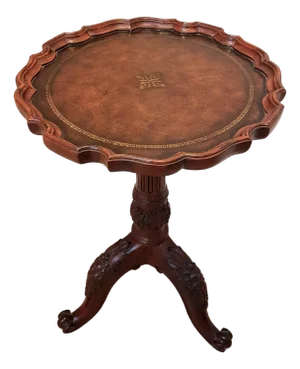 Maitland-Smith Leather Pie Crust Table