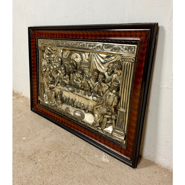 Relief of the Last Supper, Mid-20th Century, Framed For Sale - Image 6 of 10