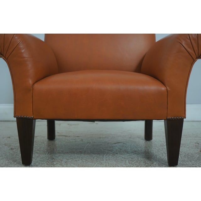 Pair of George Smith Butterfly Leather Club Chairs For Sale - Image 9 of 18