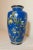 This fine antique sterling silver mounted Japanese enameled blue cloisonne vase is a beautiful piece originating from...