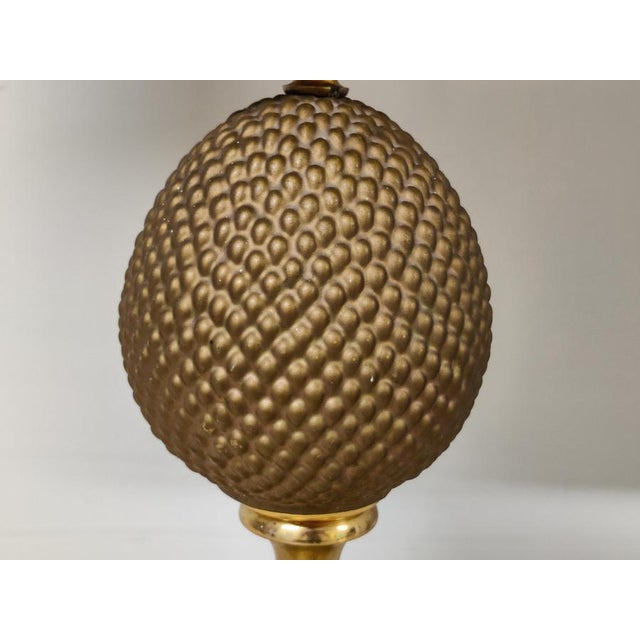 Metal Brass Pineapple Table Lamp, 1970s For Sale - Image 7 of 12