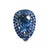 Art Deco Vintage Art Deco Czech Sapphire Crystal Brooch Clip 1930s For Sale - Image 3 of 8