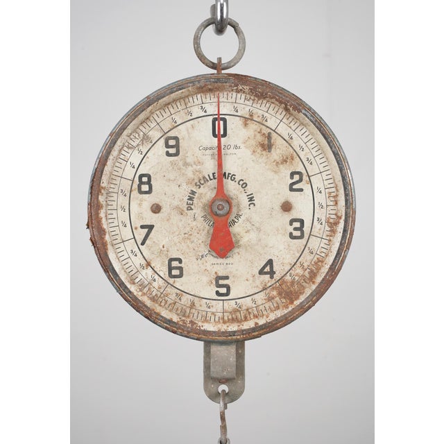 Industrial 1950s Penn Galvanized Steel Poultry Hanging Scale For Sale - Image 3 of 10