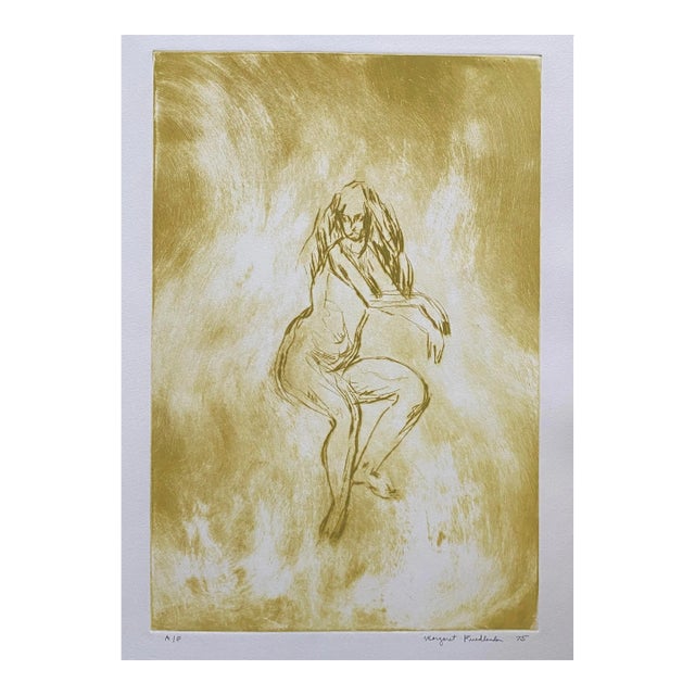 1975 Margaret Friedlander Female Nude Etching For Sale
