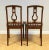 Set of Hardwood Occasional Chairs with Stipe Fabric Seat & Studs For Sale - Image 5 of 13