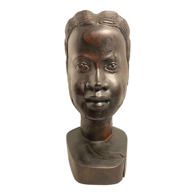 Mid-Century Haitian Female Bust From Irwin and Lane For Sale