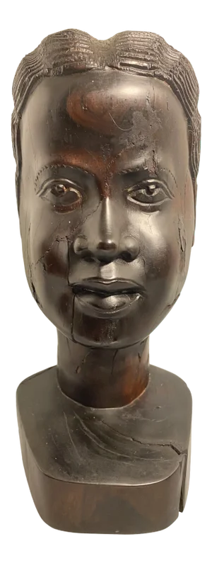 Mid-Century Haitian Female Bust From Irwin and Lane