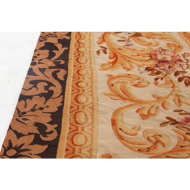Antique French Aubusson Rug For Sale - Image 4 of 7