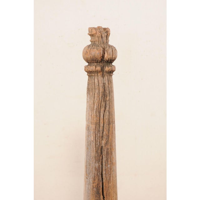 19th Century British Colonial Tapered Wood Column on Stand For Sale - Image 9 of 11