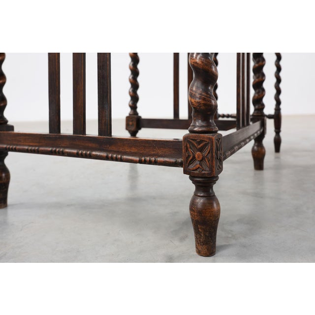 Oak Barley Twist Nesting Tables, England, 1900s, Set of 4 For Sale - Image 13 of 18