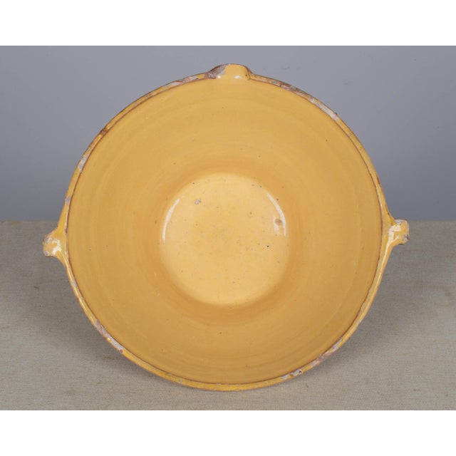 French Yellow Glazed Terracotta Tian or Grésale Bowl For Sale - Image 9 of 11