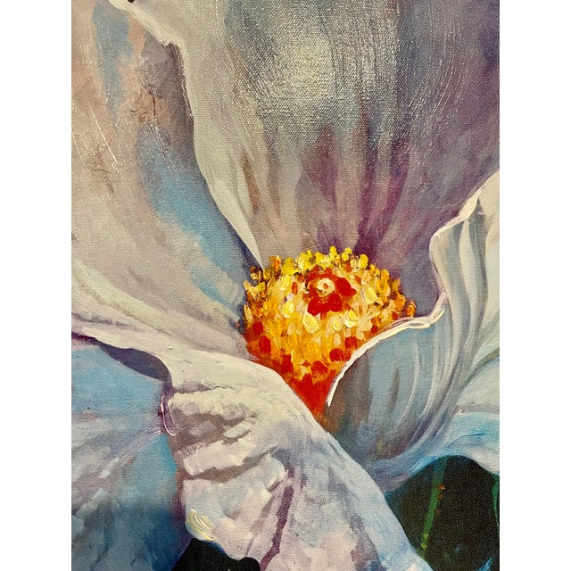 Simon Bull, Vibrant Pop Art Flower Original Simon Bull Floral Giclee Canvas Painting Edition For Sale In Miami - Image 6 of 9