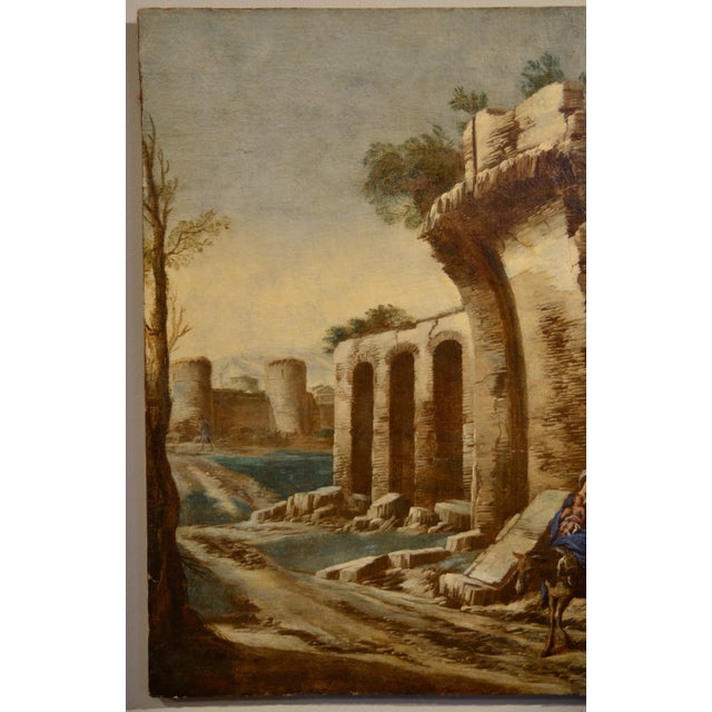 Circle of Antonio Travi / Il Sestri, Return from the Flight Into Egypt, 1650, Oil on Canvas For Sale - Image 7 of 15