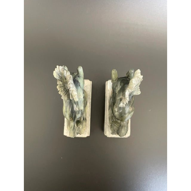 Vintage Chinese Fine Carving Soapstone Running Horse Statues - a Pair For Sale In Las Vegas - Image 6 of 12
