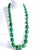 This striking, oversized green aventurine necklace is a sophisticated statement piece, handcrafted with large, richly...