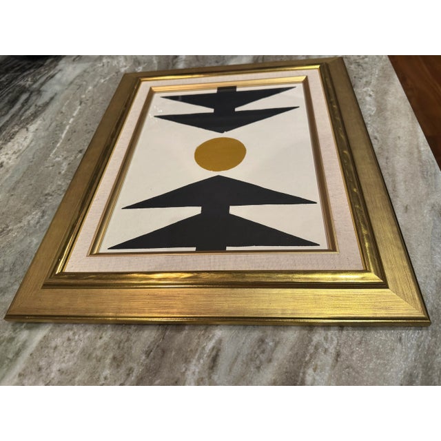 Sold out, closed edition block print made by UK artist Sean Thornhill. With angular shapes and dark colors, this graphic...