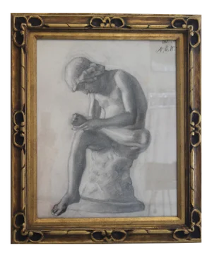 1888 Drawing "Boy With a Thorn" by Martin Eskil Winge