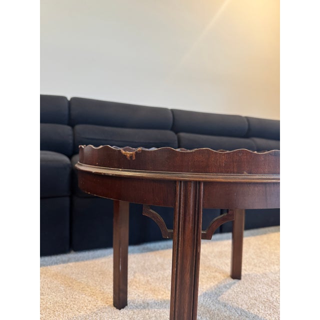 Late 20th Century Councill Craftsmen Georgian Mahogany Tray Table For Sale In West Palm - Image 6 of 8