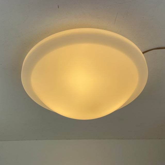 Contemporary Opaline Glass Ceiling Lamp from Peill & Putzler, Germany, 1980s For Sale - Image 3 of 11