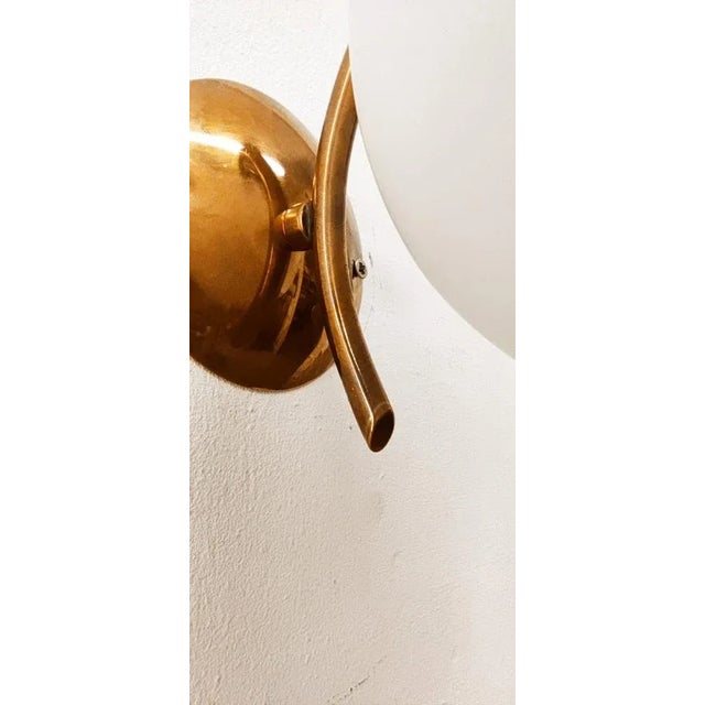 Ottone Wall Lamp with Opal White Sphere For Sale - Image 5 of 15