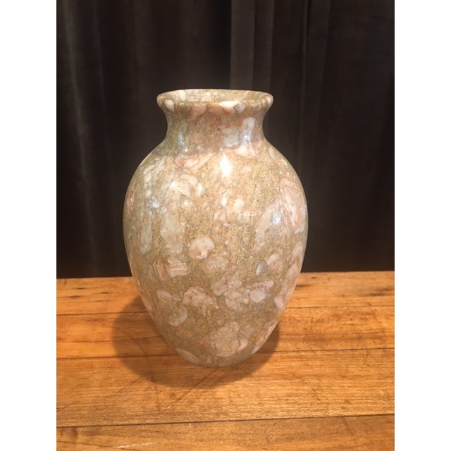 Mid 20th Century Fossil Stone Vase For Sale - Image 4 of 4