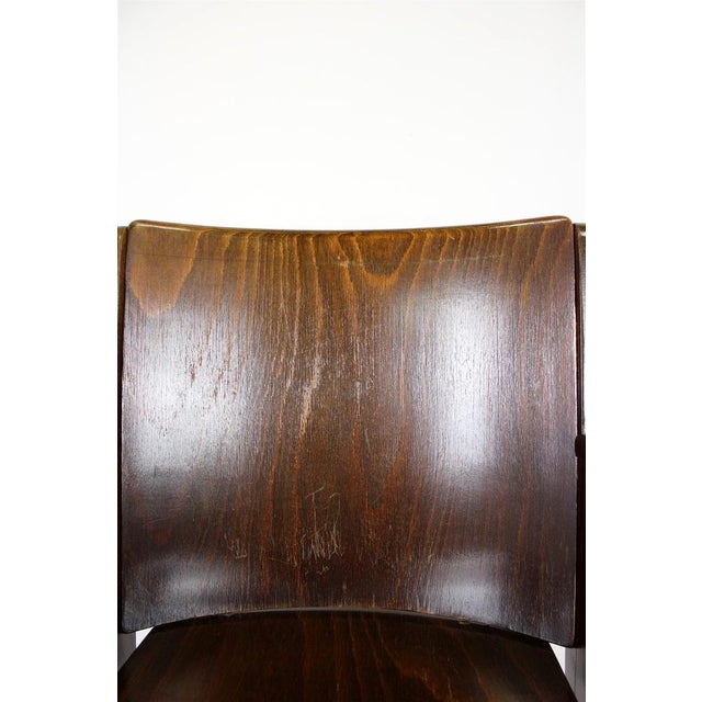 Brown Vintage Wooden Cinema Chair, 1940s For Sale - Image 8 of 12
