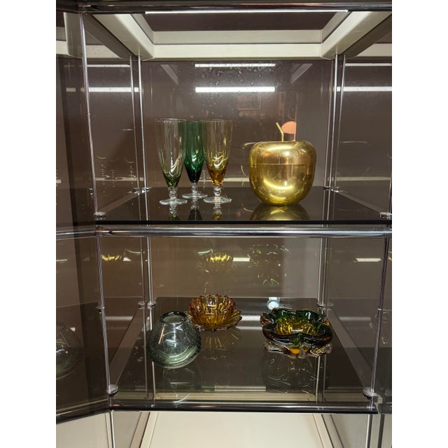 Metal Mid-Century Italian Bogo Vetrinetta Showcase Cabinet by Carlo Bartoli for Rossi Di Albizzate, Italy, 1970s For Sale - Image 7 of 17