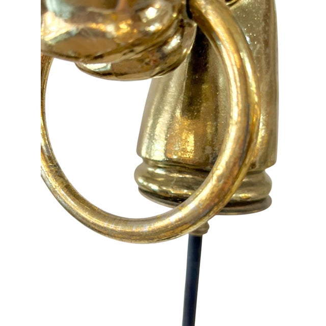 Mid 20th Century Vintage Mid Century Brass Finish Race Horse Head on Stand For Sale - Image 5 of 12