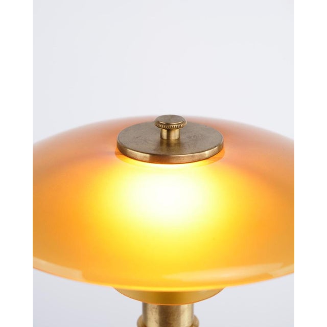 Goldenrod Model PH 2/1 Table Lamp in Brass with Amber Shades by Poul Henningsen for Louis Poulsen, 2017 For Sale - Image 8 of 11