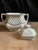 Rustic European Vintage Wm. Adams & Sons “Sharon” Ironstone Cream and Sugar Set For Sale - Image 3 of 12