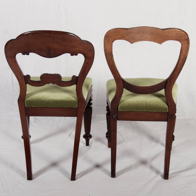 Brown Antique Victorian Mahogany Chairs with Balloon Backs, 1840s, Set of 8 For Sale - Image 8 of 18