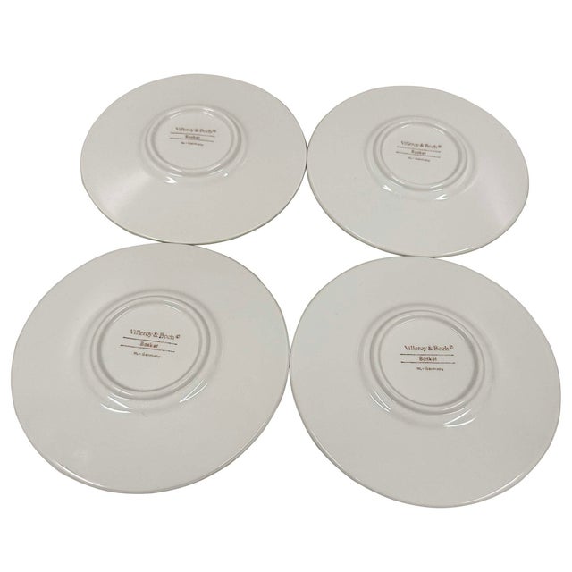 Vintage Set of Villeroy and Boch Basket Coffee Cups and Matching Saucers - Set of 8 For Sale - Image 11 of 12