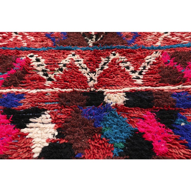 Late 20th Century Vintage Boujad Boucherouite Moroccan Rug, 03'00 X 08'00 For Sale - Image 5 of 10
