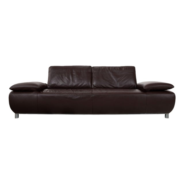 Volare Leather 3-Seater Brown Manual Function Sofa from Koinor For Sale