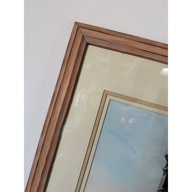 1990’s Joanna Krasnansky Coastal Lighthouse Watercolor Painting, Framed Under Glass For Sale - Image 11 of 12