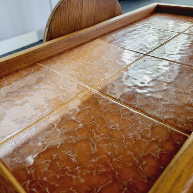Brown Mid-Century Brutalist Rustic Oak Serving Trolley, 1950s For Sale - Image 8 of 13