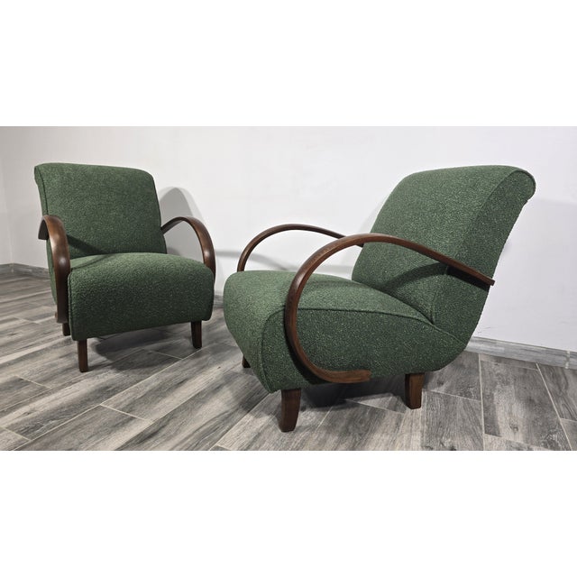Lounge Chairs by Jindrich Halabala, 1940s, Set of 2 For Sale - Image 11 of 11