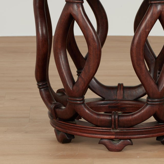 Pair of Vintage Chinese Carved Wood Garden Seats or Stands For Sale - Image 14 of 14