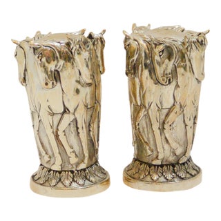 Vintage British Britannia Standard .958 Silver Horse Figural Salt & Pepper Shakers For Sale