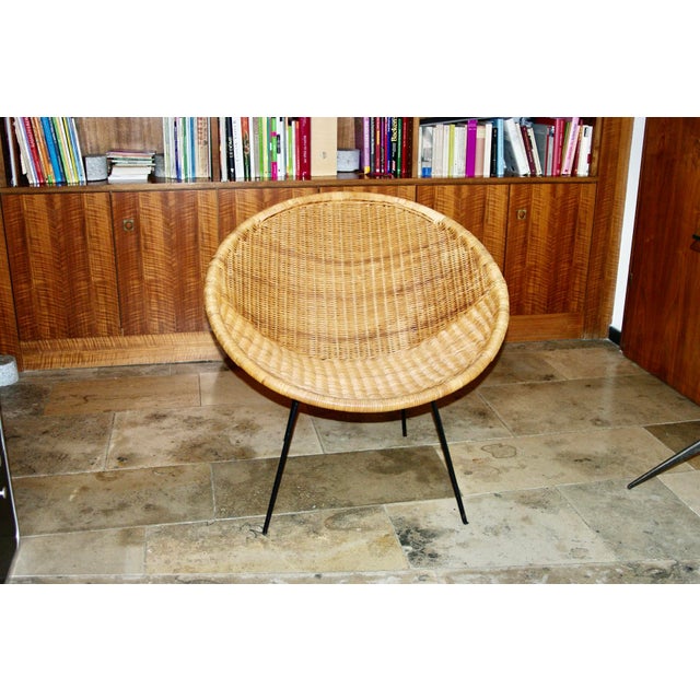 1950s Wicker Armchair by Paul McCob, USA, 1950s For Sale - Image 5 of 8