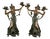 Art Nouveau Candleholders with Flowers, 1900, Set of 2 For Sale