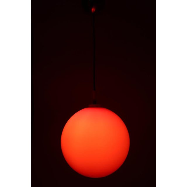 Red Glass Sun Ball Hanging Lamp, Germany, 1960s For Sale - Image 12 of 18