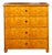 Austrian 1870s Biedermeier Style Four-Drawer Chest with Bookmarked Birch Veneer For Sale