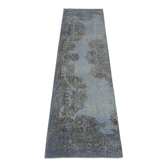 1960's Turkish Vintage Hallway Oushak Runner-2'6" X 9'5" For Sale