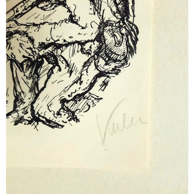 Zwei Soldaten is an original lithograph on paper, realized by Alfred Kubin in 1933, Hand-signed in pencil. Sheet...