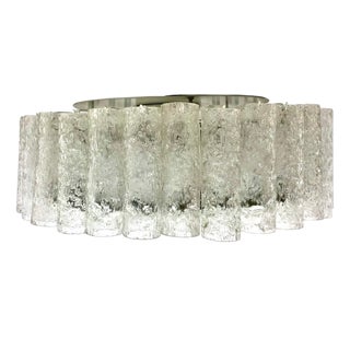 Ice Glass Plafoniere from Doria Leuchten, 1960s For Sale
