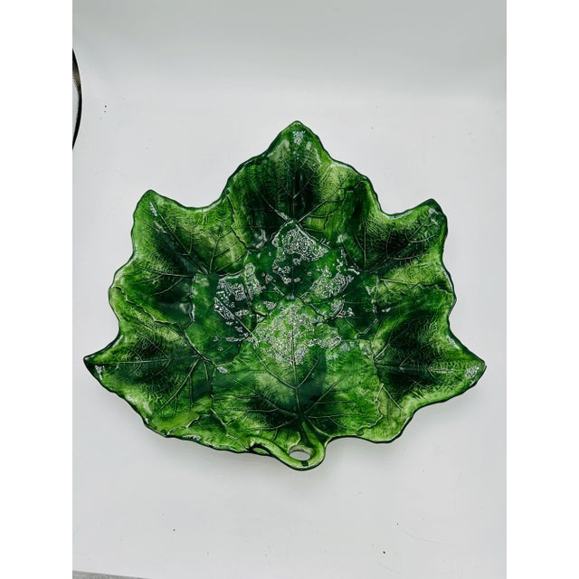 Green Vintage Italian Leaf Bowl,exclusive for Horchow For Sale - Image 8 of 8